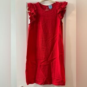 CECE DROP WAIST RUFFLE SLEEVE DRESS